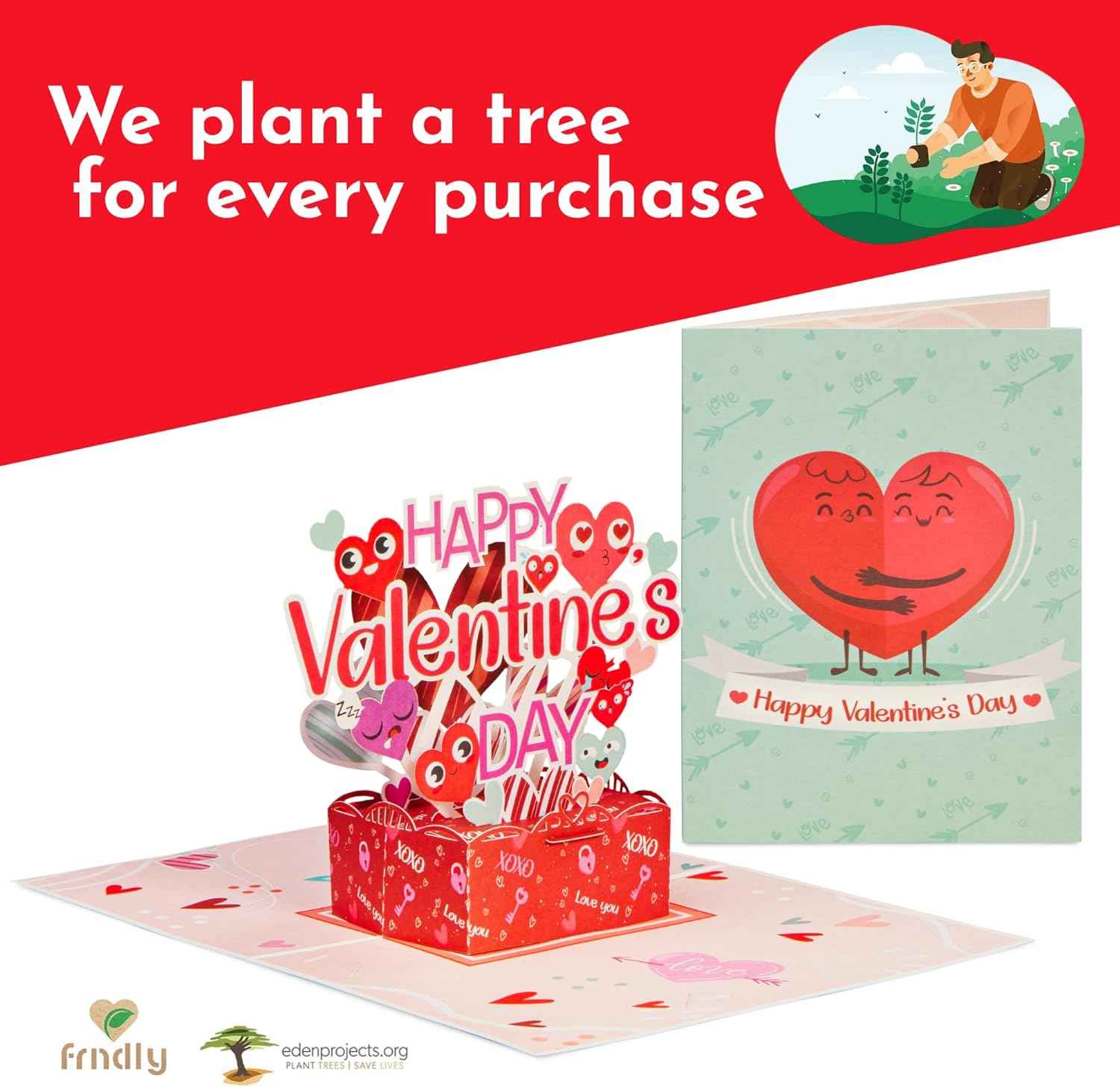 🎴 Happy Valentines Day Pop Up Card - 5" x 7"