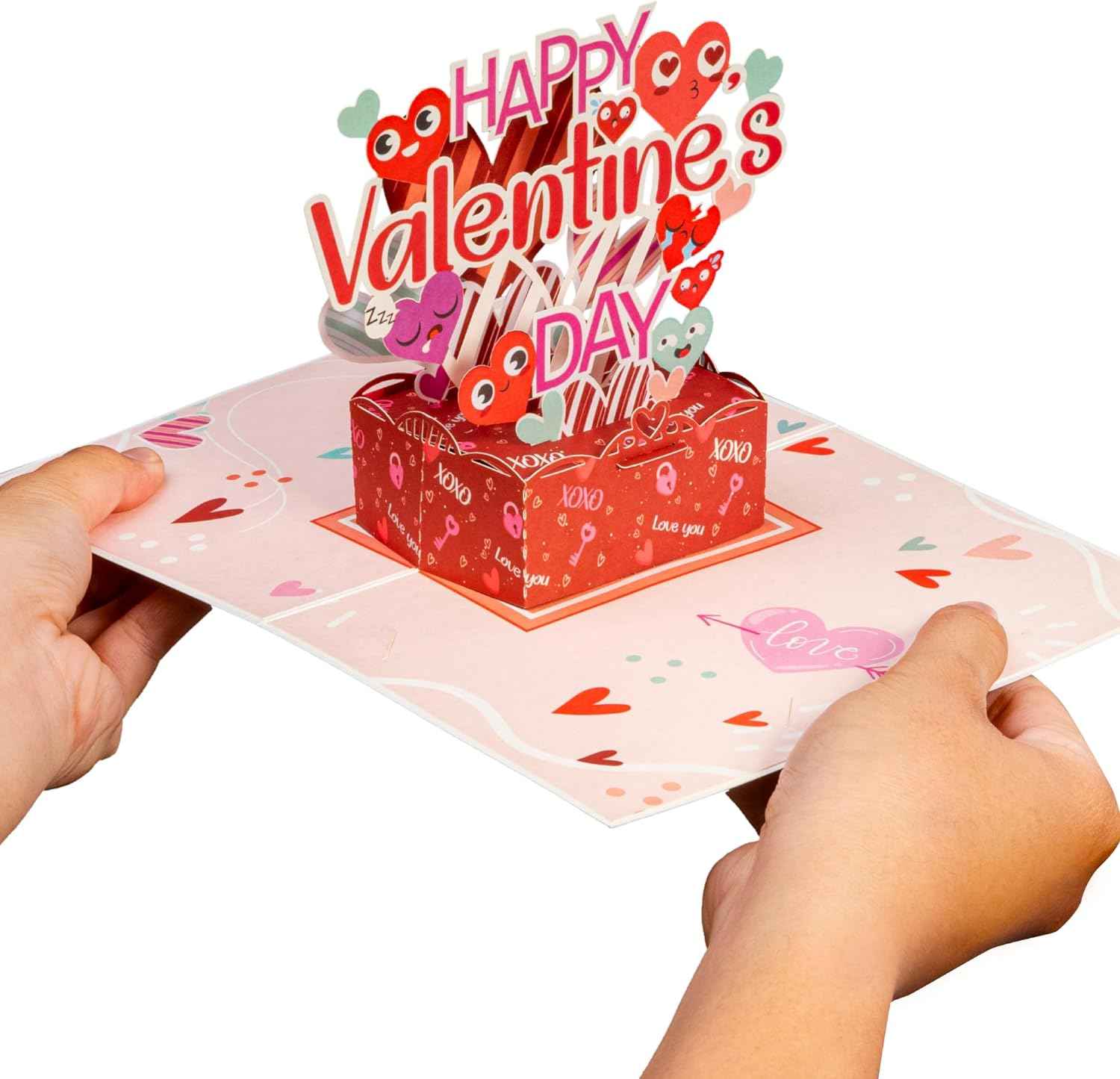 🎴 Happy Valentines Day Pop Up Card - 5" x 7"