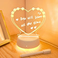 🤍 Heart LED Night Light with Message Board
